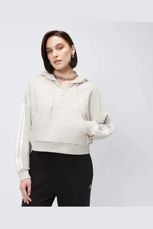 adidas BLUZA Z KAPTUREM W 3S FT QZ HD