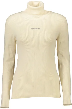 Calvin Klein BEŻOWY SWETER DAMSKI