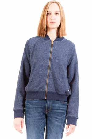 GANT BLUZA Z ZAMKIEM DAMSKA NIEBIESKA