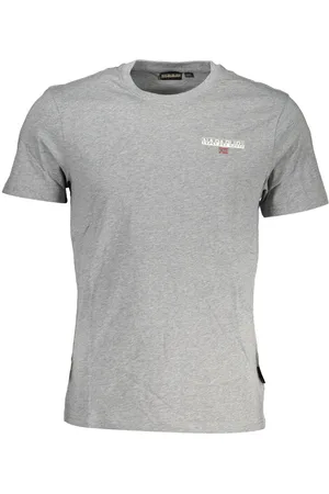 Napapijri T-SHIRT MĘSKI Z KRÓTKIM RĘKAWEM SZARY