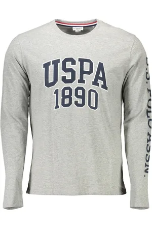 Ralph Lauren SZARY T-SHIRT MĘSKI Z DŁUGIM RĘKAWEM US POLO