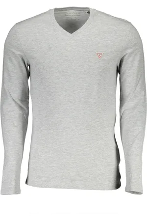 Guess T-SHIRT Z DŁUGIM RĘKAWEM SZARY MĘSKI