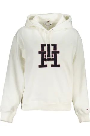Tommy Hilfiger BLUZA DAMSKA BEZ ZAMKU BIAŁA