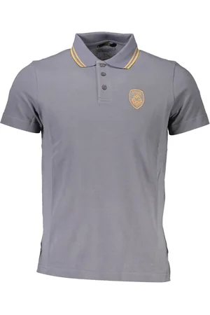 Roberto Cavalli POLO Z KRÓTKIM RĘKAWEM, MĘSKIE, SZARE