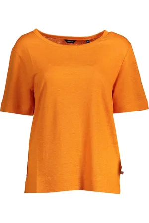 GANT T-SHIRT Z KRÓTKIM RĘKAWEM POMARAŃCZOWY