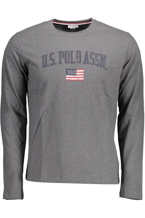 Ralph Lauren MĘSKA KOSZULKA POLO Z DŁUGIM RĘKAWEM, SZARA