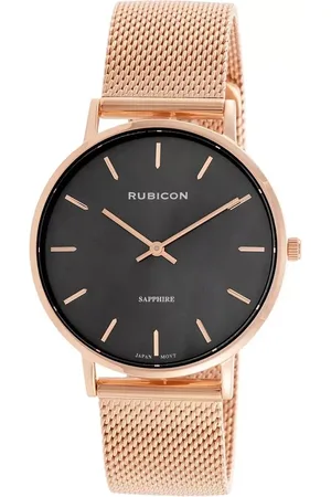 Rubicon ZEGAREK DAMSKI RNBD76 - czarne/rosegold (zr640d)