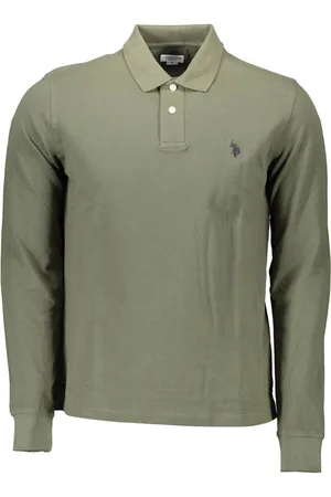 Ralph Lauren KOSZULKA POLO US Z DŁUGIM RĘKAWEM ZIELONA MĘSKA