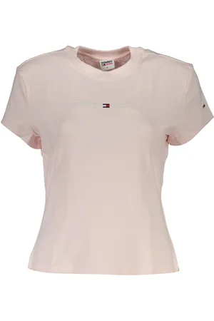 Tommy Hilfiger DAMSKI T-SHIRT Z KRÓTKIM RĘKAWEM RÓŻOWY