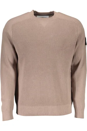 Calvin Klein BRĄZOWY SWETER MĘSKI