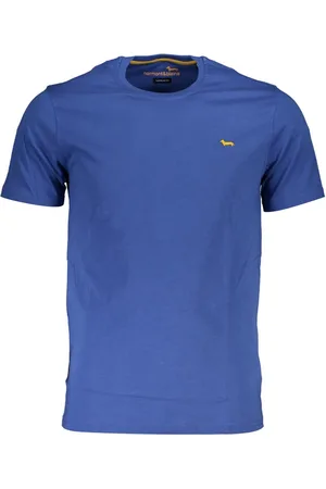 HARMONT&BLAINE HARMONT & BLAINE NIEBIESKI MĘSKI T-SHIRT Z KRÓTKIM RĘKAWEM
