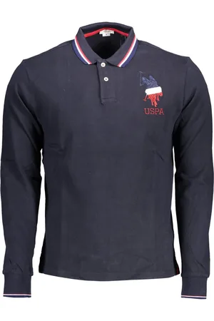 Ralph Lauren NIEBIESKA MĘSKA KOSZULKA POLO Z DŁUGIM RĘKAWEM US POLO