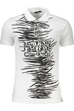 Roberto Cavalli POLO MĘSKA Z KRÓTKIM RĘKAWEM BIAŁA