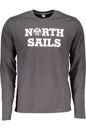 North Sails T-SHIRT Z DŁUGIM RĘKAWEM, MĘSKI, SZARY