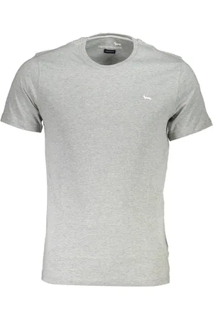 HARMONT&BLAINE T-SHIRT MĘSKI Z KRÓTKIM RĘKAWEM, SZARY