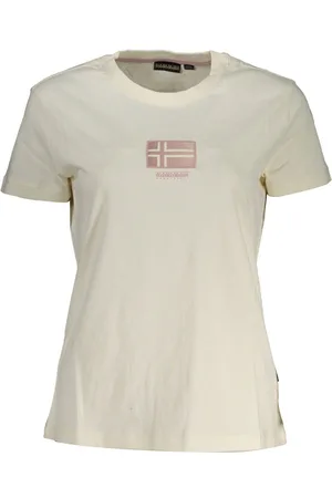 Napapijri DAMSKI T-SHIRT Z KRÓTKIM RĘKAWEM BIAŁY