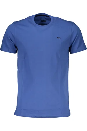 HARMONT&BLAINE NIEBIESKI T-SHIRT MĘSKI Z KRÓTKIM RĘKAWEM