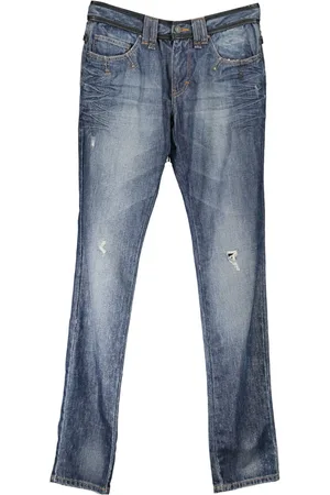 John Galliano JEANSY MĘSKIE NIEBIESKIE
