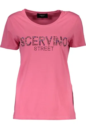 ERMANNO SCERVINO T-SHIRT Z KRÓTKIM RĘKAWEM RÓŻOWY