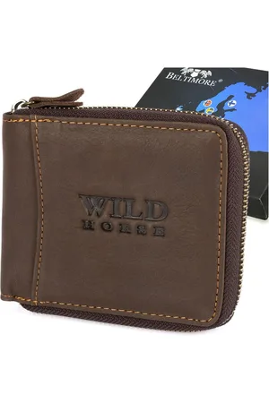 Wild Horse Portfel skórzany męski zasuwany duży RFiD poziomy H02