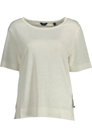 GANT T-SHIRT Z KRÓTKIM RĘKAWEM DAMSKI BIAŁY