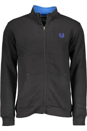 GIANMARCO VENTURI CZARNA BLUZA Z ZAMKIEM