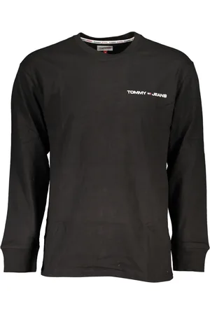Tommy Hilfiger MĘSKI T-SHIRT Z DŁUGIM RĘKAWEM CZARNY