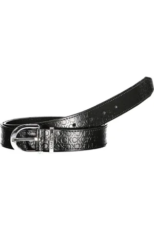Calvin Klein SKÓRZANY PASEK DAMSKI CZARNY