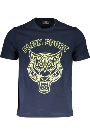 Philipp Plein MĘSKA KOSZULKA Z KRÓTKIM RĘKAWEM NIEBIESKA