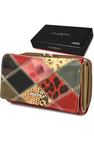 Julia rosso PATCHWORK portfel SKÓRA duży M97