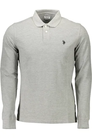 Ralph Lauren KOSZULKA POLO US Z DŁUGIM RĘKAWEM MĘSKA SZARA