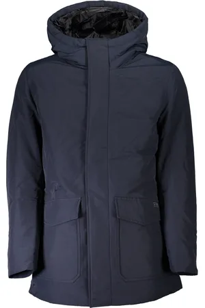 Woolrich NIEBIESKA KURTKA MĘSKA WEŁNIANA