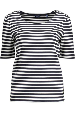 GANT T-SHIRT Z KRÓTKIM RĘKAWEM DAMSKI NIEBIESKI