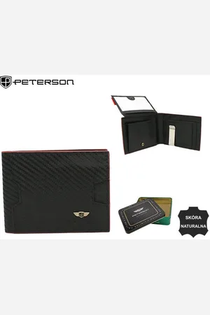 Peterson Elegancki, skórzany portfel męski z systemem RFID