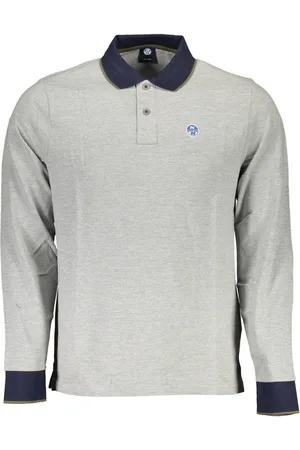 North Sails POLO Z DŁUGIM RĘKAWEM MĘSKA SZARA