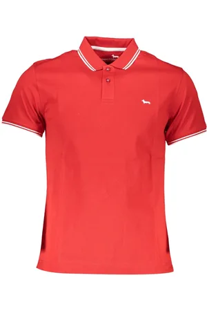 HARMONT&BLAINE KOSZULKA POLO HARMONT & BLAINE Z KRÓTKIM RĘKAWEM MĘSKA CZERWONA