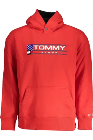Tommy Hilfiger BLUZA BEZ ZAMKA MĘSKA CZERWONA