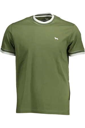 HARMONT&BLAINE ZIELONY T-SHIRT MĘSKI Z KRÓTKIM RĘKAWEM HARMONT & BLAINE