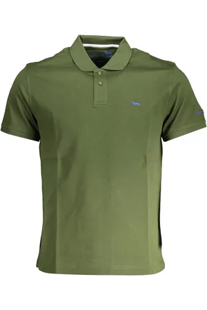 HARMONT&BLAINE HARMONT & BLAINE POLO Z KRÓTKIM RĘKAWEM MĘSKIE ZIELONE