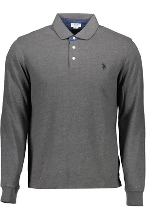 Ralph Lauren KOSZULKA POLO US Z DŁUGIM RĘKAWEM MĘSKA SZARA