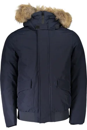 Woolrich NIEBIESKA KURTKA MĘSKA WEŁNIANA