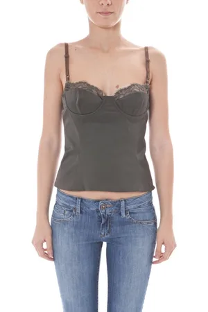 John Galliano ZIELONY TOP DAMSKI