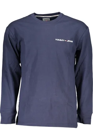 Tommy Hilfiger NIEBIESKI T-SHIRT MĘSKI Z DŁUGIM RĘKAWEM