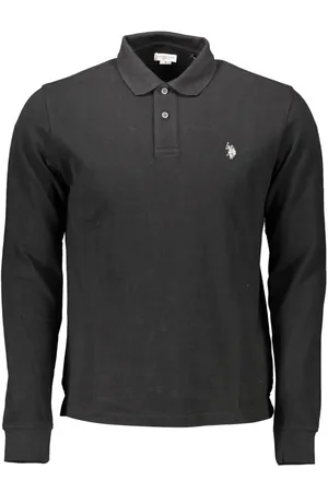 Ralph Lauren KOSZULKA POLO US POLO Z DŁUGIM RĘKAWEM MĘSKA CZARNA
