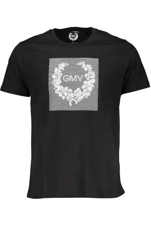 GIANMARCO VENTURI CZARNY MĘSKI T-SHIRT Z KRÓTKIM RĘKAWEM
