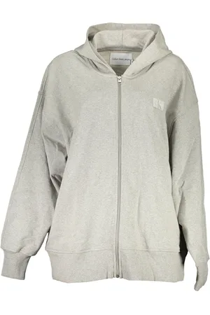 Calvin Klein BLUZA Z ZAMKIEM DAMSKA SZARA