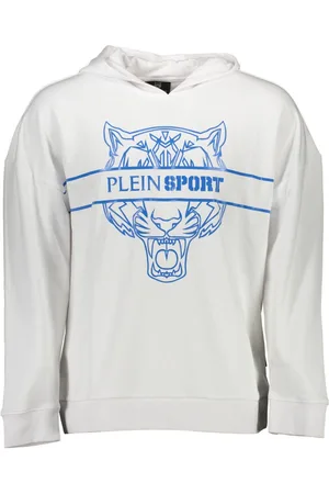 Philipp Plein SPORTOWA BLUZA PLEIN BEZ ZAMKA MĘSKA BIAŁA