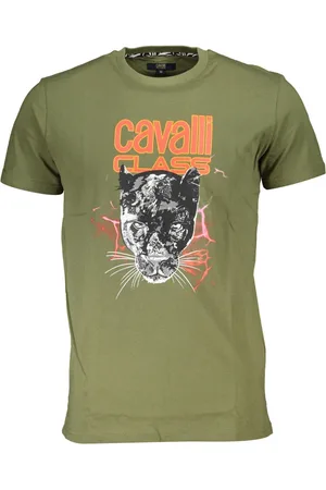 HERS CAVALLI CLASS T-SHIRT Z KRÓTKIM RĘKAWEM MĘSKI ZIELONY