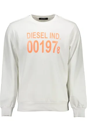 Diesel BLUZA BEZ ZAMKA MĘSKA BIAŁA