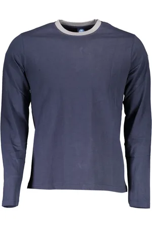 North Sails NIEBIESKI MĘSKI T-SHIRT Z DŁUGIM RĘKAWEM